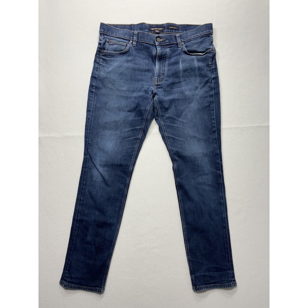 Michael Kors Parker Slim Fit Jeans Mens 36x32 Blue Medium Straight Leg Denim